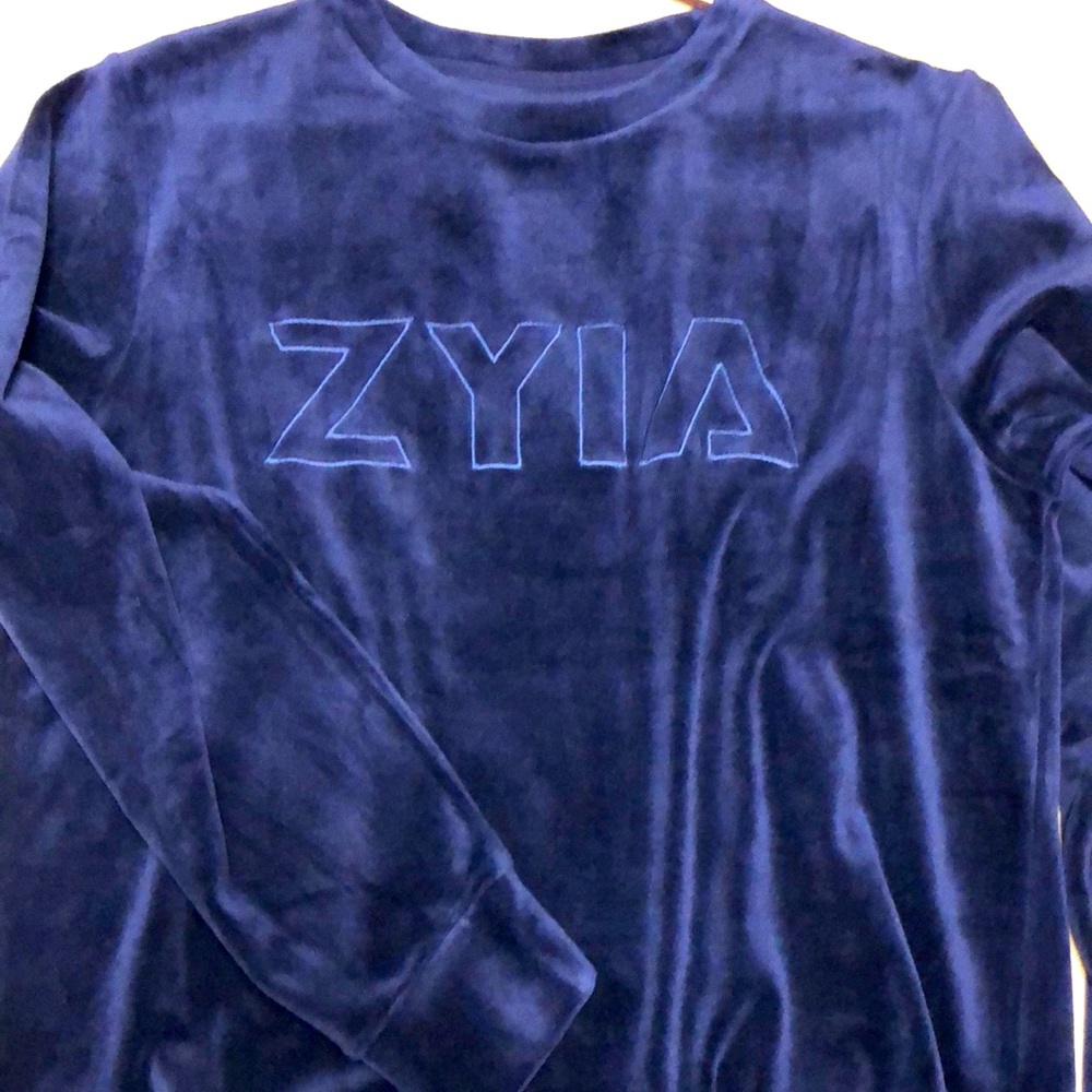 Zyia Logo Velvet sweatshirt